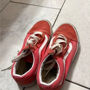 Vans Red and White Women's Sneakers